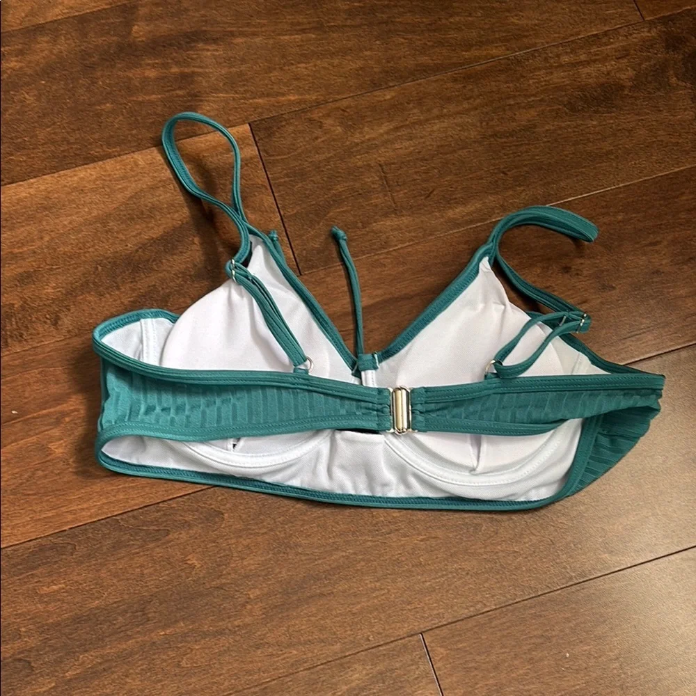 Teal Ribbed Bikini Set - Picture 6 of 7